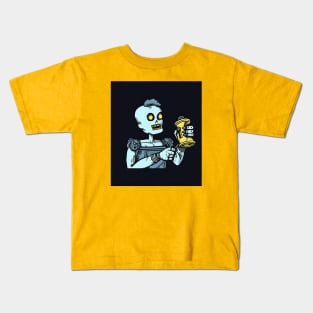 Zombie clutching a beer can Kids T-Shirt